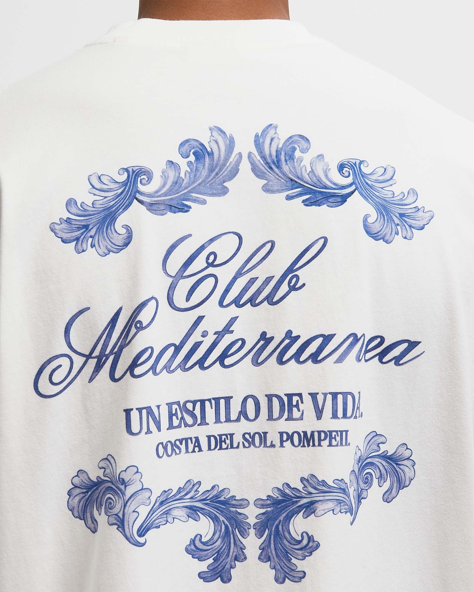 CLUB MEDITERRANEA OFF WHITE BOXY TEE