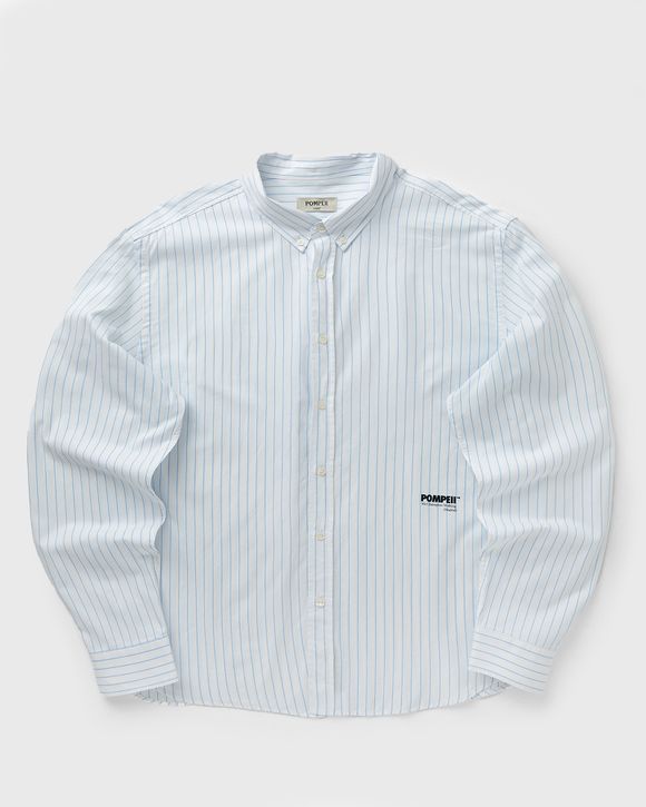 POMPEII BLUE THIN STRIPE OXFORD SHIRT