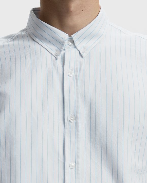 POMPEII BLUE THIN STRIPE OXFORD SHIRT