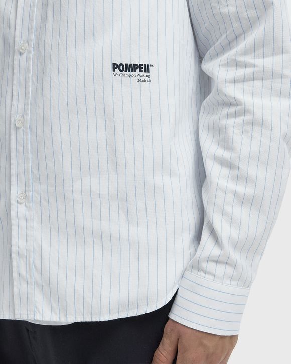 POMPEII BLUE THIN STRIPE OXFORD SHIRT