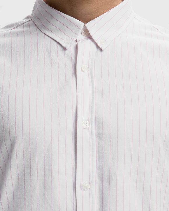 POMPEII PINK THIN STRIPE OXFORD SHIRT