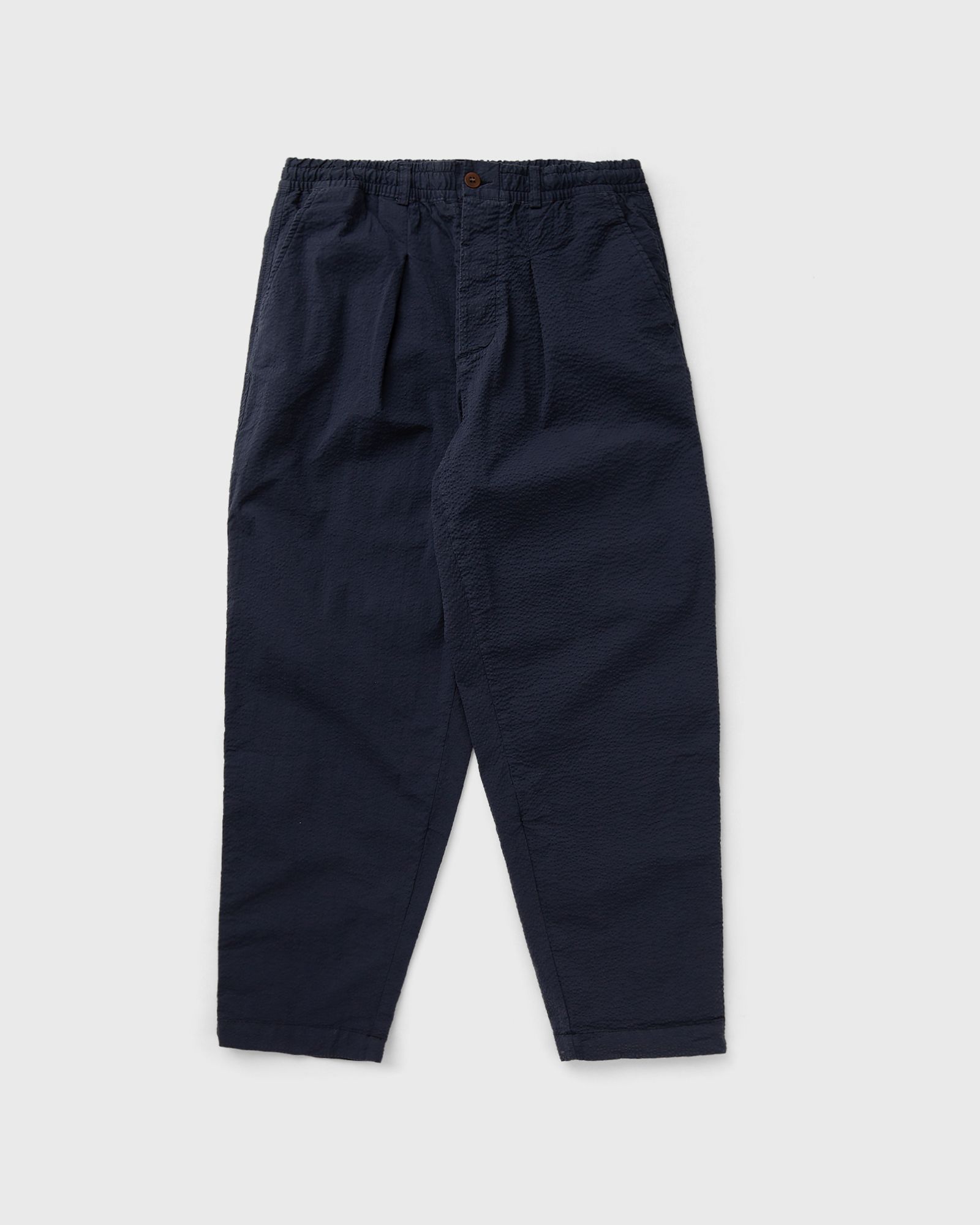 LOOSE NAVY SEERSUCKER TROUSER