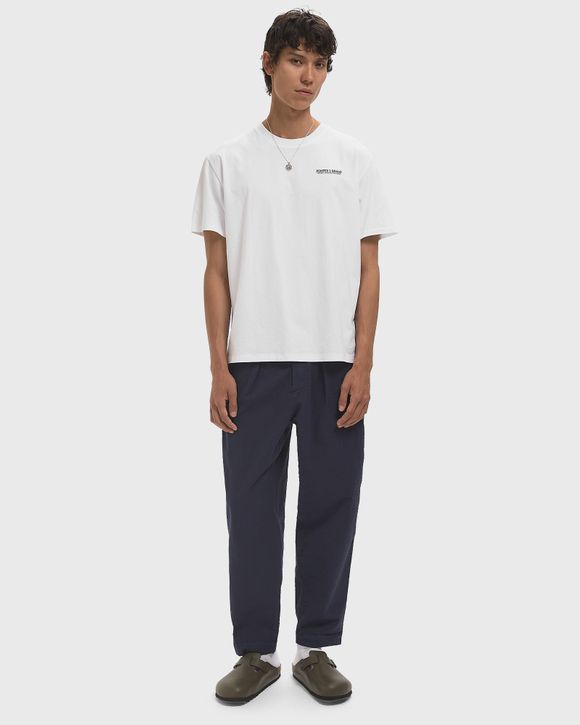 LOOSE NAVY SEERSUCKER TROUSER