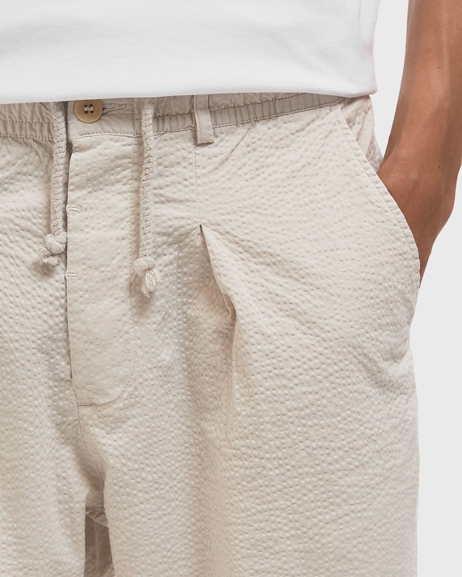 LOOSE STONE SEERSUCKER TROUSER