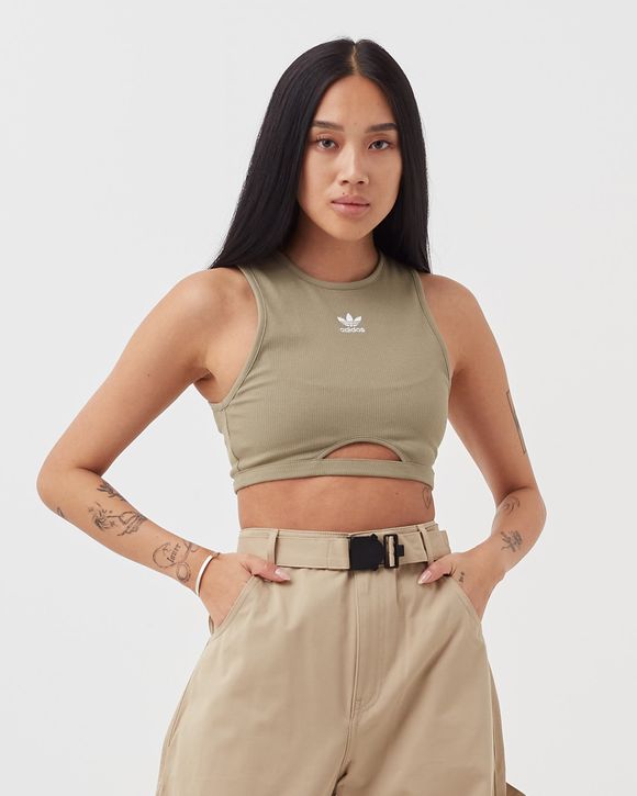 Adidas WMNS ADICOLOR ESSENTIALS RIB TANKTOP Green | BSTN Store