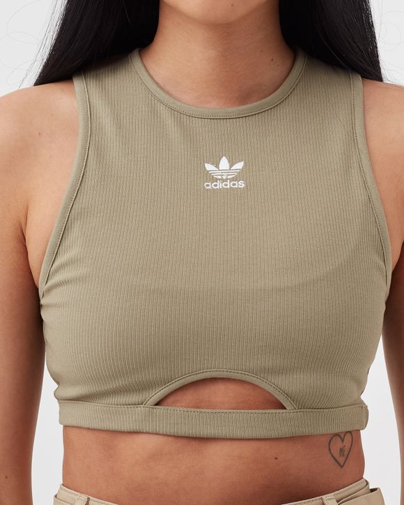 Adidas WMNS ADICOLOR ESSENTIALS RIB TANKTOP Green | BSTN Store