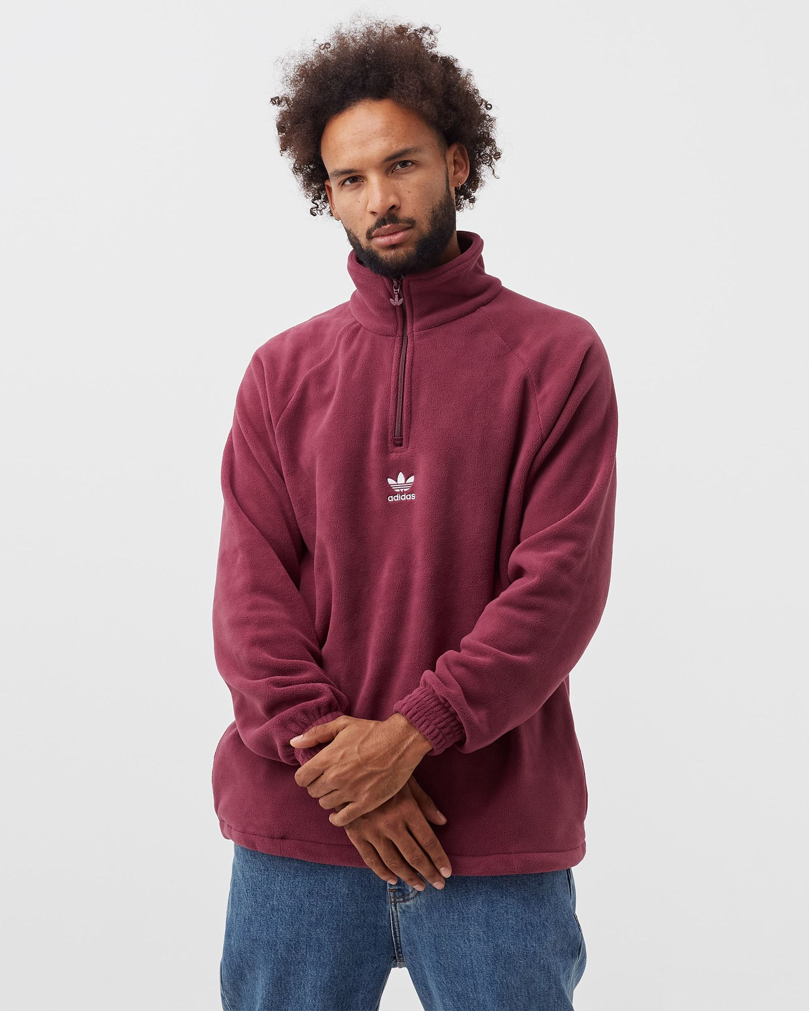 ADICOLOR CLASSICS TEDDY FLEECE HALF-ZIP SWEATSHIRT