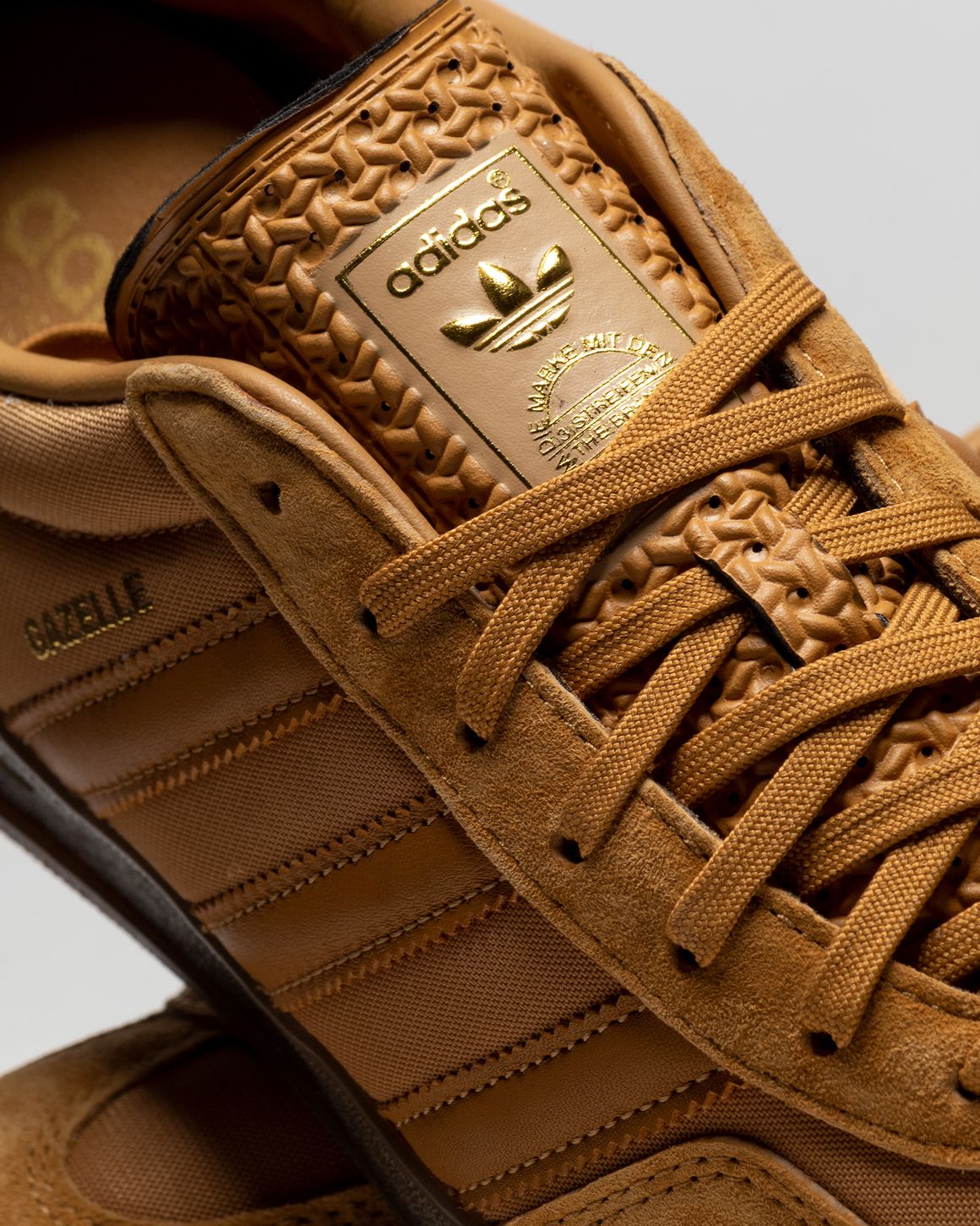 Adidas gazelle brown leather clearance