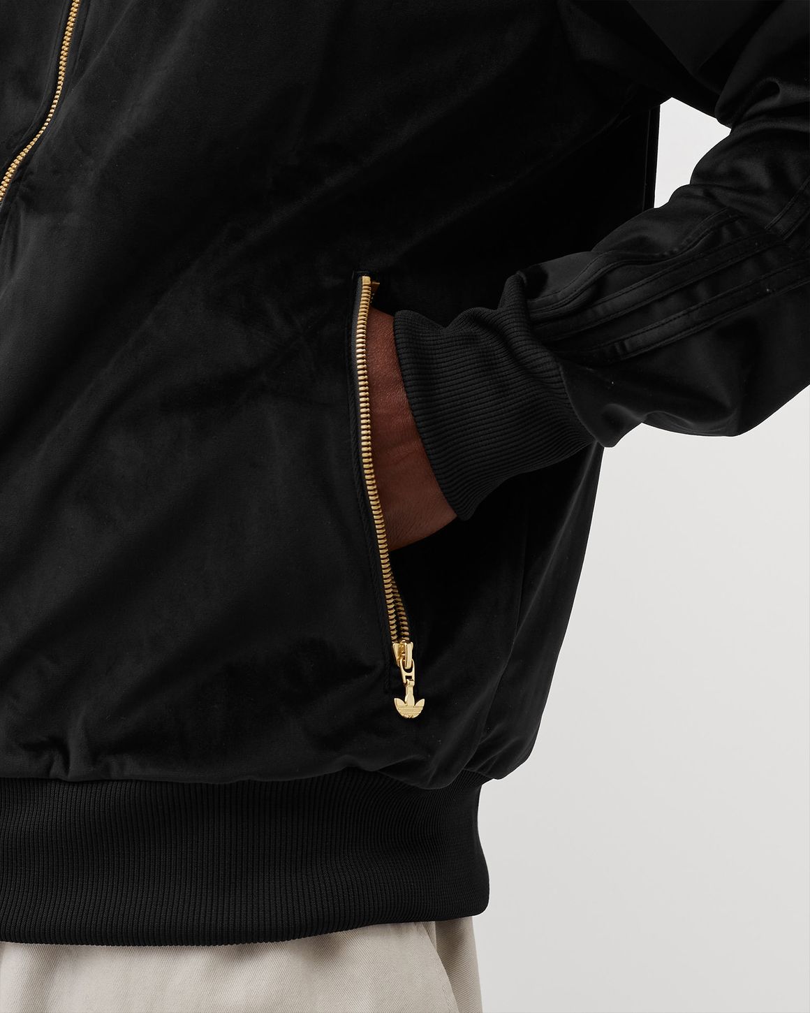 Adidas ADICOLOR VELOUR TRACK JACKET Black | BSTN Store