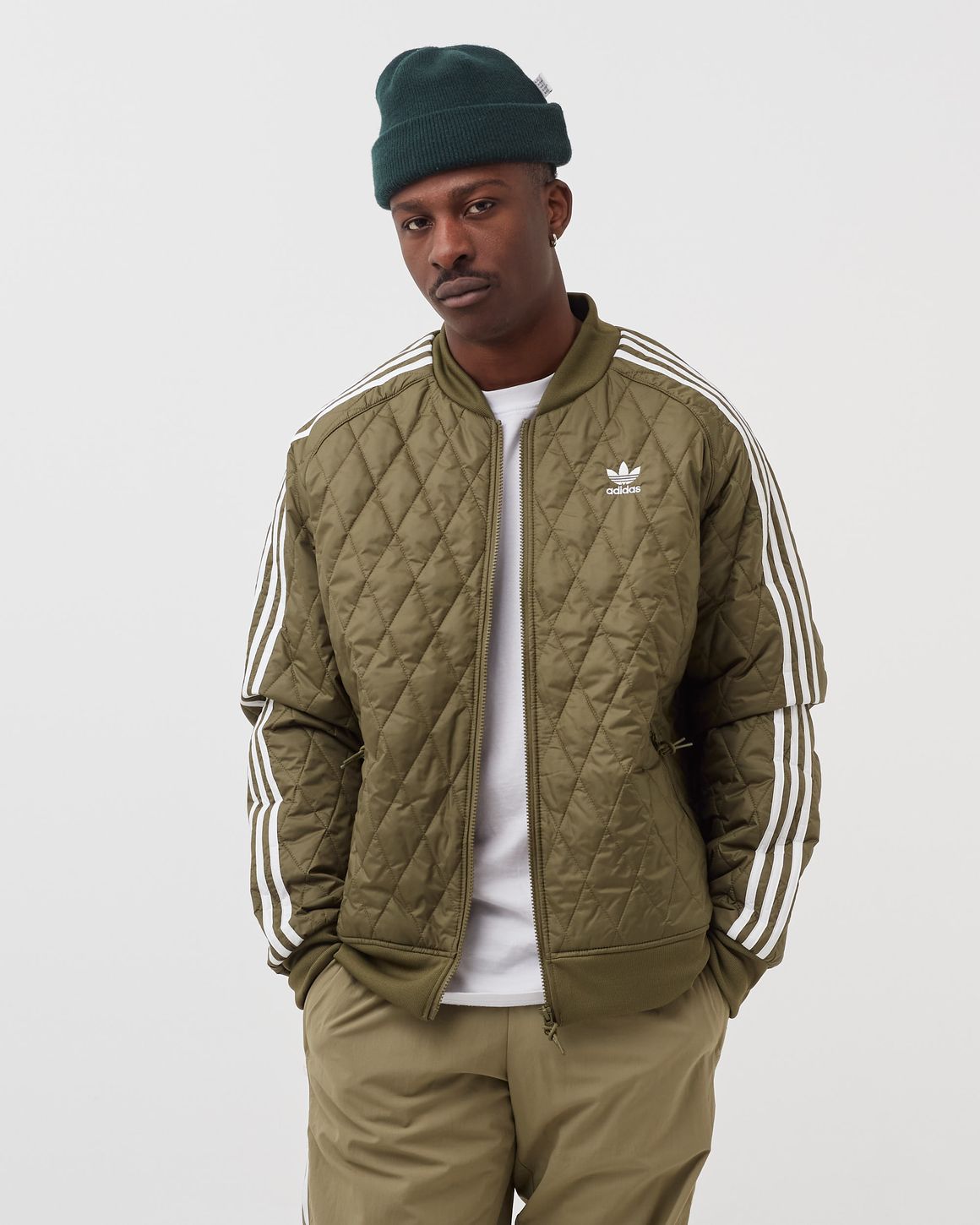 Adidas sst quilted jacket red deals