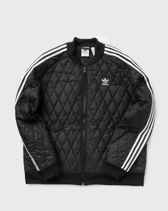 Adidas quilted jacket black on sale