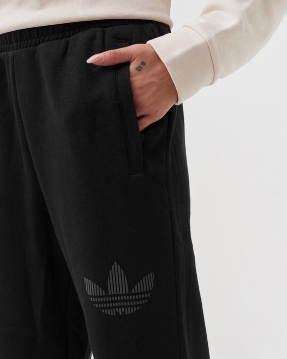 adidas originals trefoil cuffed track pant in black