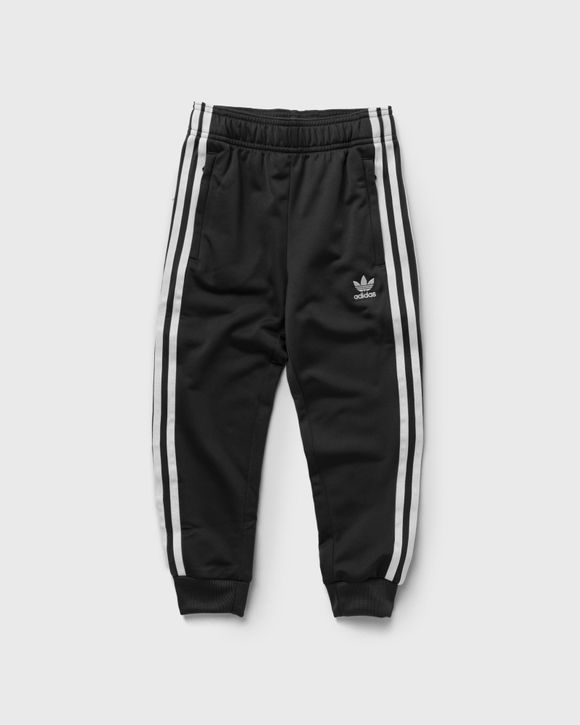 M ED adidas Originals MEN'S EMBOSSED TREFOIL SST TRACK PANTS BLACK LAST 1