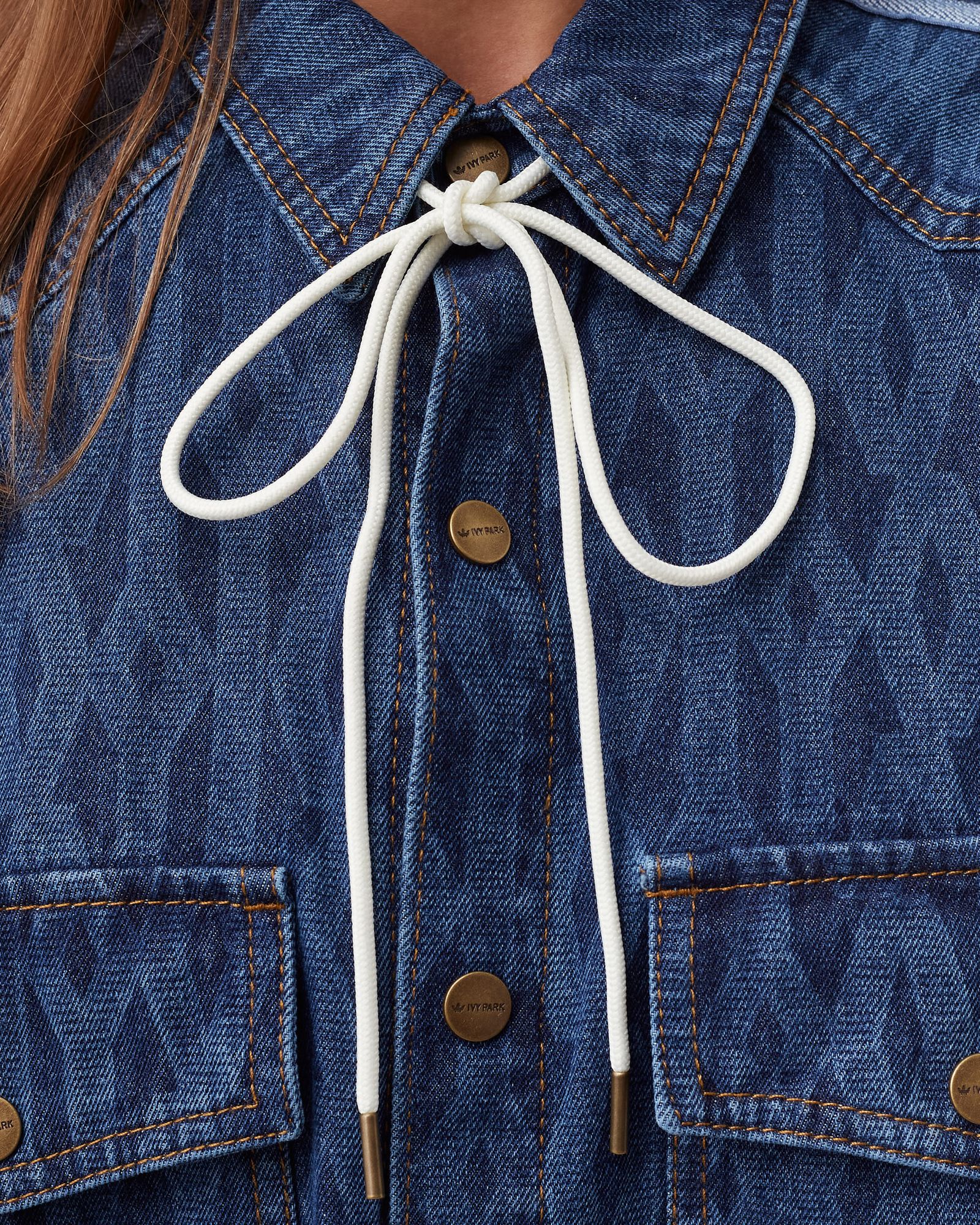 ADIDAS X Ivy Park Monogram Denim Shirt