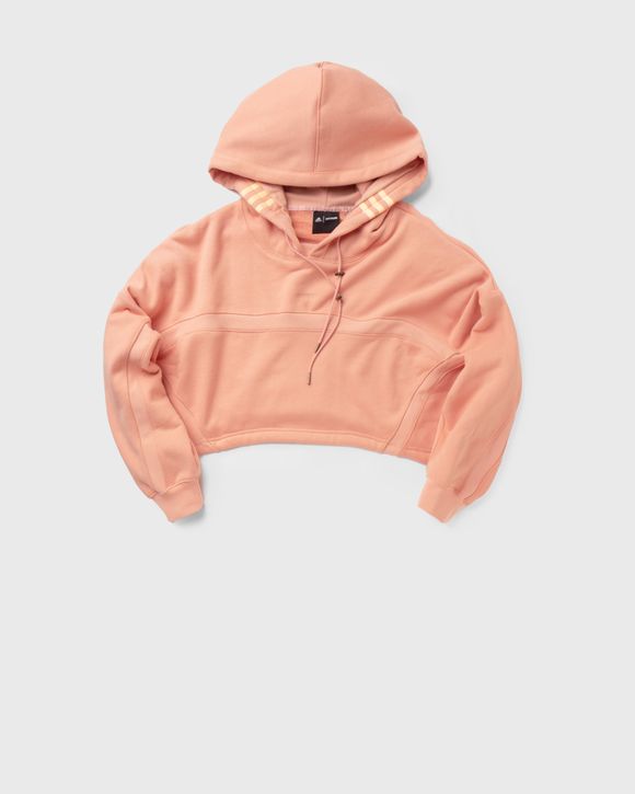 Ivy Park Adidas Originals X Cropped Hoodie in Pink