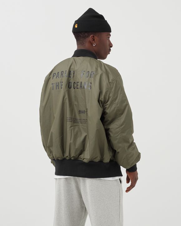 Adidas olive store green bomber jacket