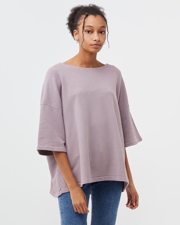 J Jill PURE JILL Small Boxy Kimono Sleeve Sweater Top Scoop Neck