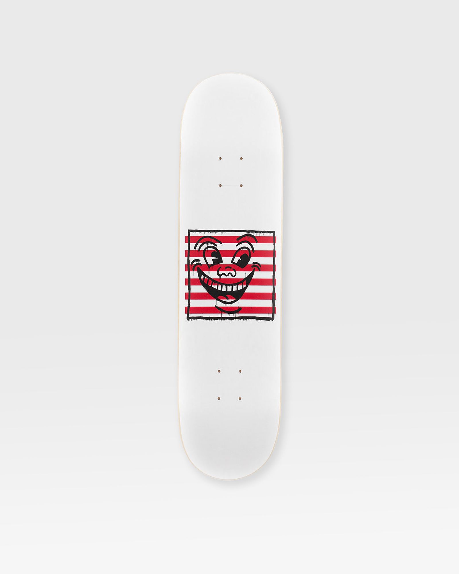 Keith Haring Untitled (Smile On Stripes) Deck