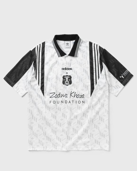 adidas ORIGINALS MEN'S ORLANDO PIRATES JERSEY SHIRT WHITE BLACK RETRO  FOOTBALL