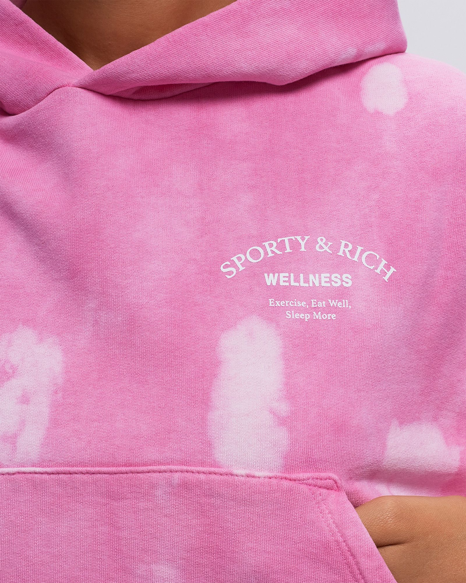 Wellness Studio Tie Dye Cropped Hoodie