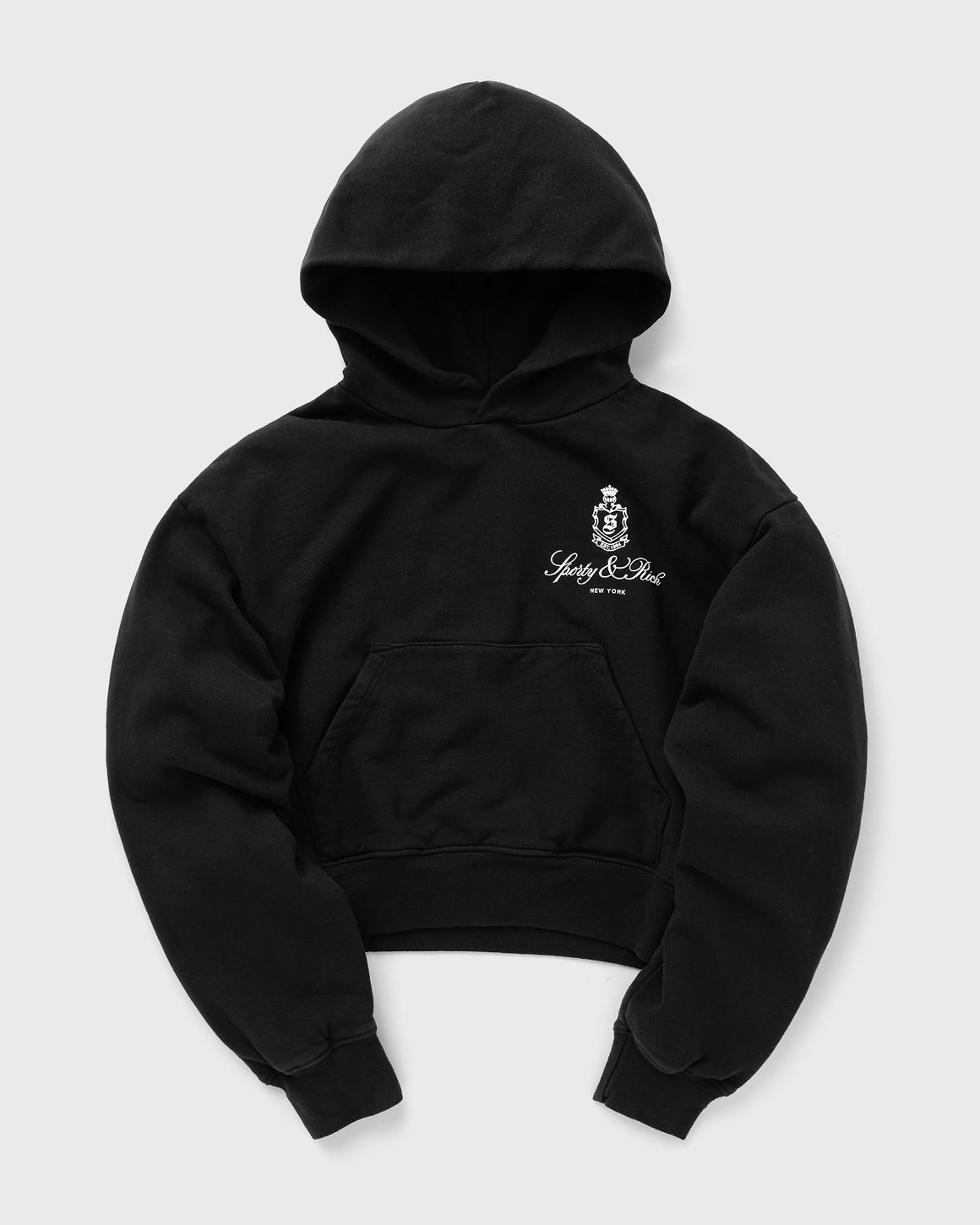 Sporty & Rich Vendome Cropped Hoodie Black | BSTN Store