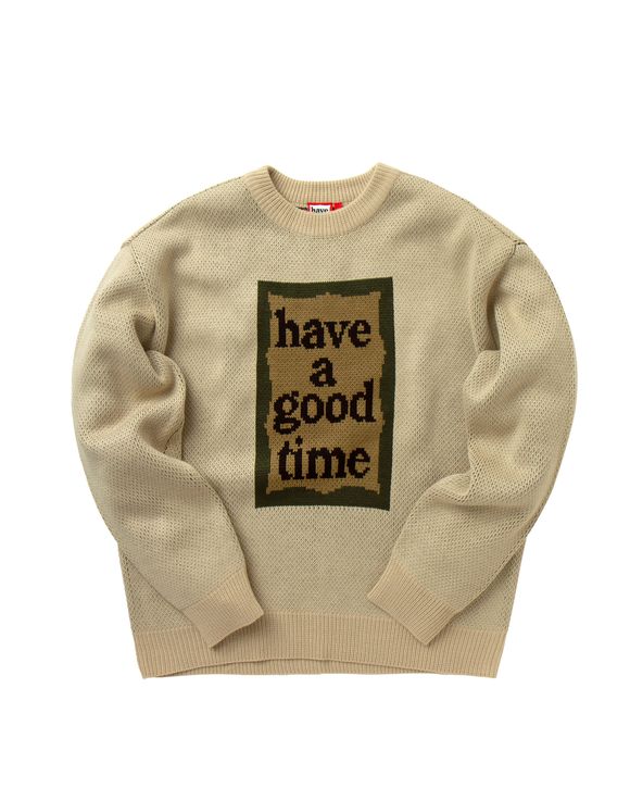 haveagoodtime Military Frame Crew Knit Green - Military Green