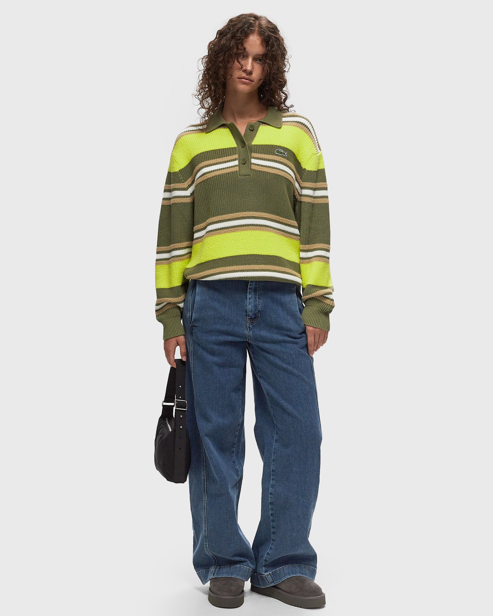 HIGH WAIST WIDE LEG STRETCH DENIM JEANS