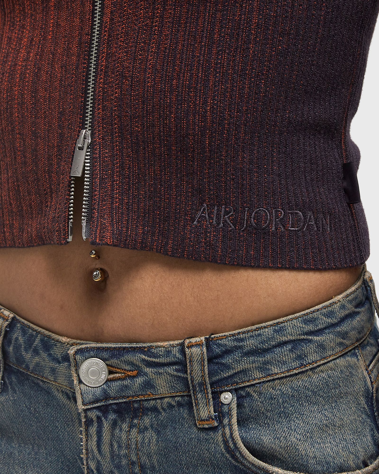 WMNS Air Jordan Zippered Knit Top