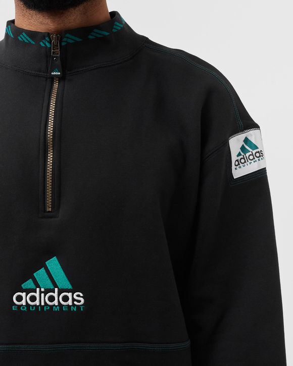 Adidas EQT 1/4 ZIP SWEATSHIRT Black - BLACK