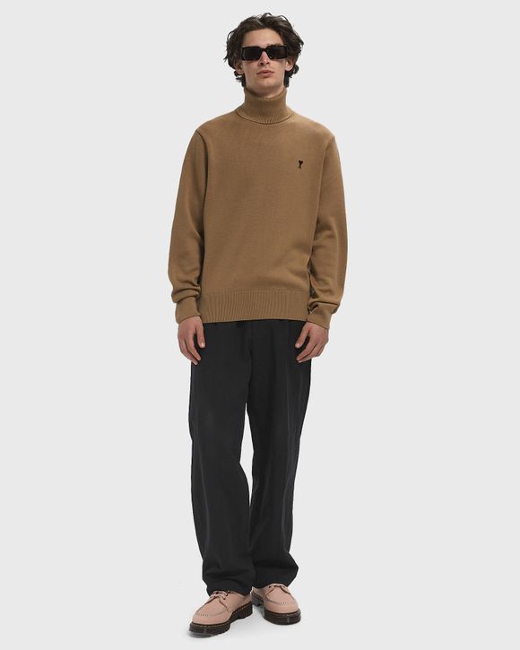 AMI Paris AMI DE COEUR TURTLE NECK SWEATER Brown | BSTN Store
