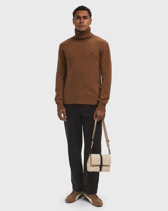AMI Paris AMI DE COEUR TURTLE NECK SWEATER Black | BSTN Store