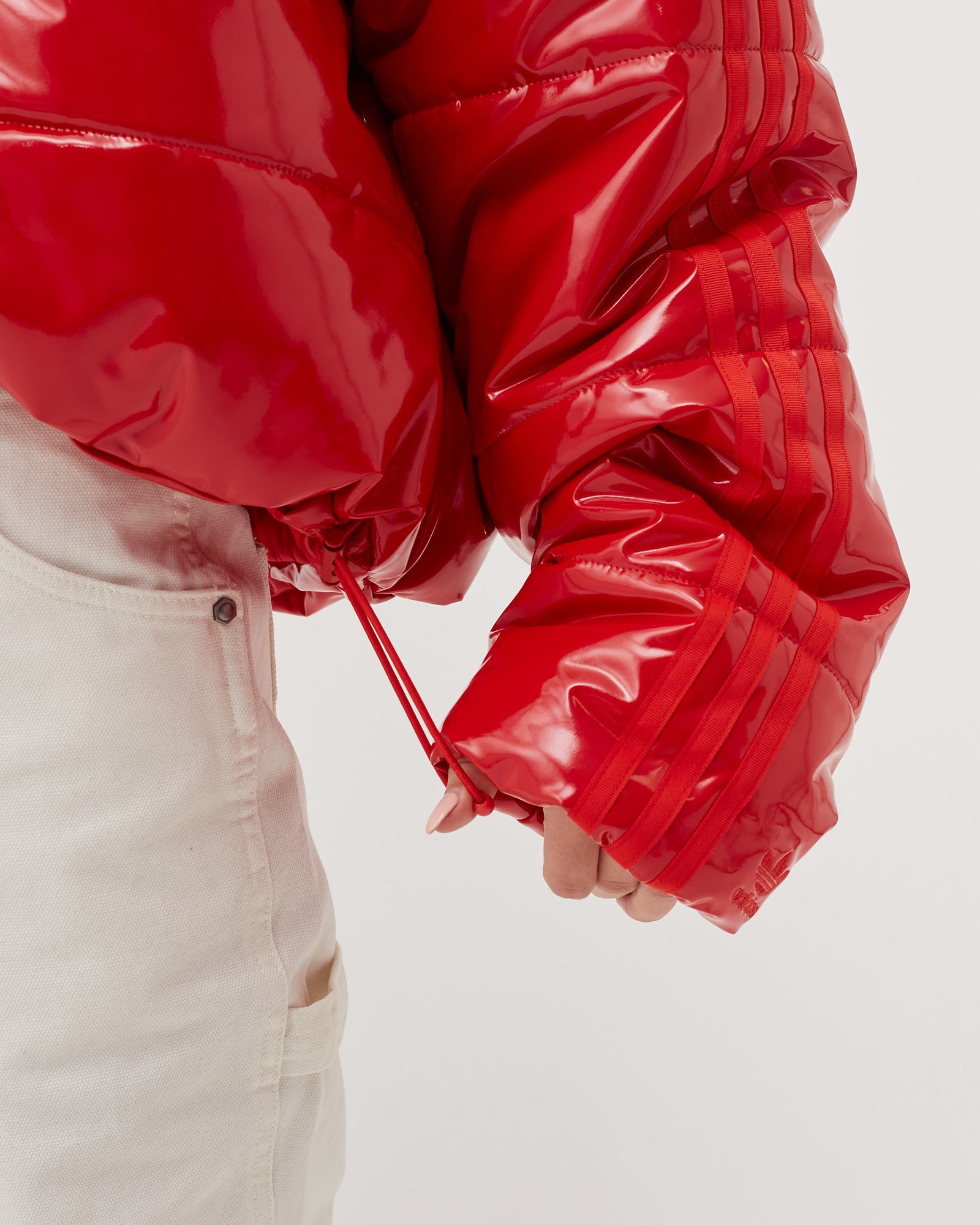 ADIDAS X IVY PARK Latex Crop Puffer Jacket