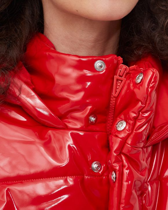 Red latex hot sale puffer jacket