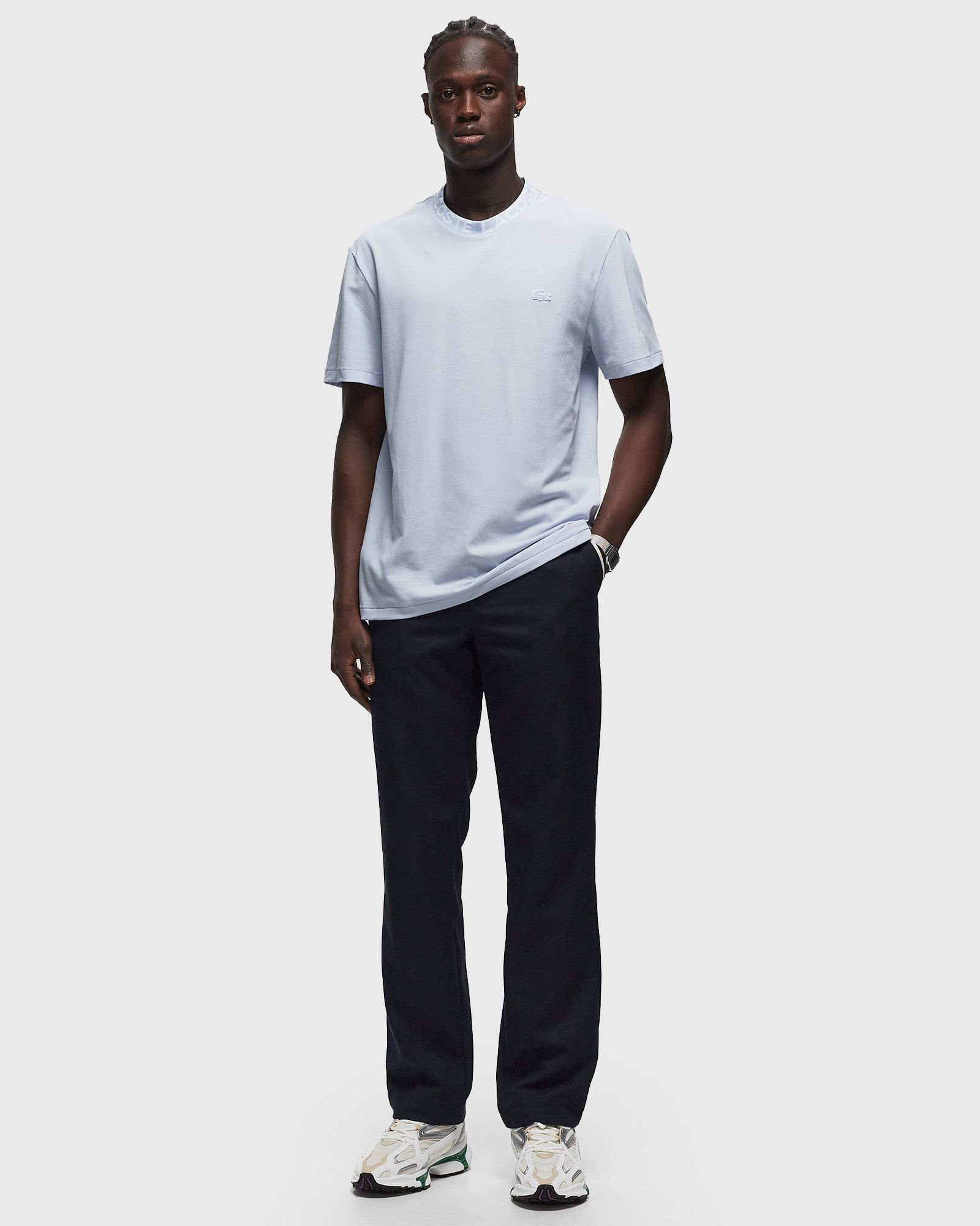 STRAIGHT FIT BADGE DETAIL SUIT PANTS