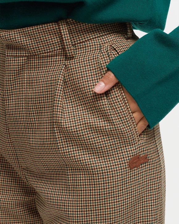 LE FLEUR x LACOSTE CHECK PLEATED TROUSER