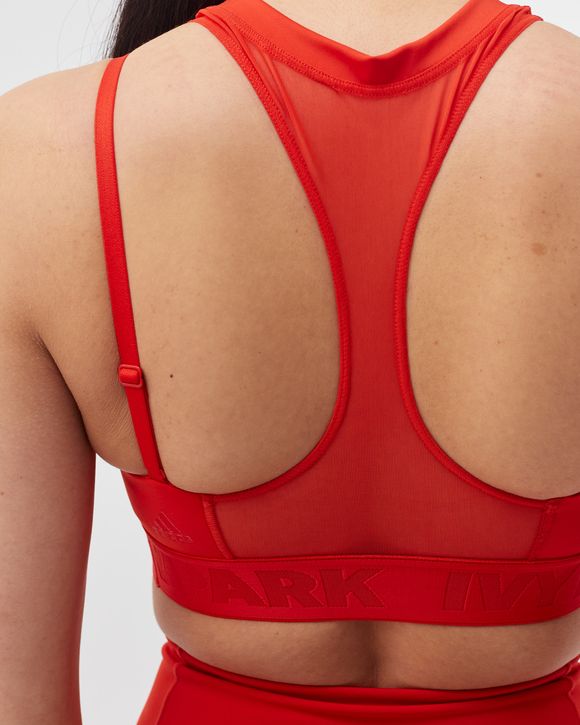 Adidas ADIDAS X IVY PARK HIGH NECK SHEER BRA Red