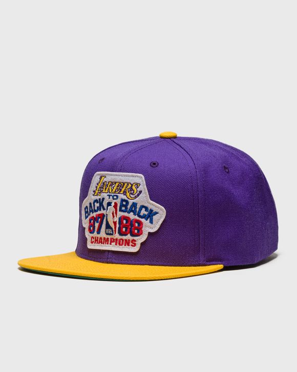 vintage Lakers Back To Back 87-88 Mitchell & Ness Vintage Championship  HAT nba