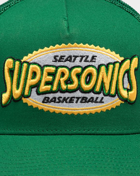 Mitchell & Ness - NBA Green Unconstructed Cap - Seattle SuperSonics Team Ground 2.0 Green Dad Cap @ Hatstore