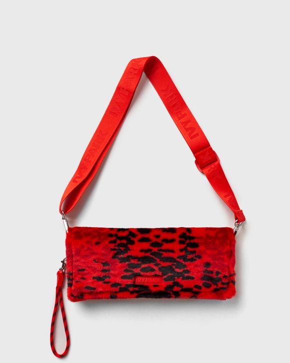 Adidas ADIDAS X IVY PARK PRINTED FUR ENVELOPE CLUTCH Red red