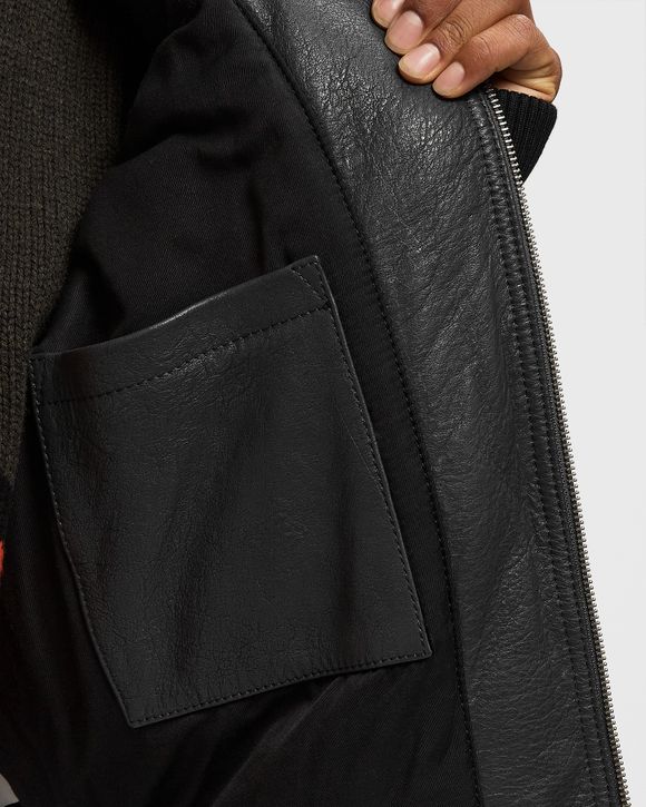 LEATHER ZIPPED JACKET