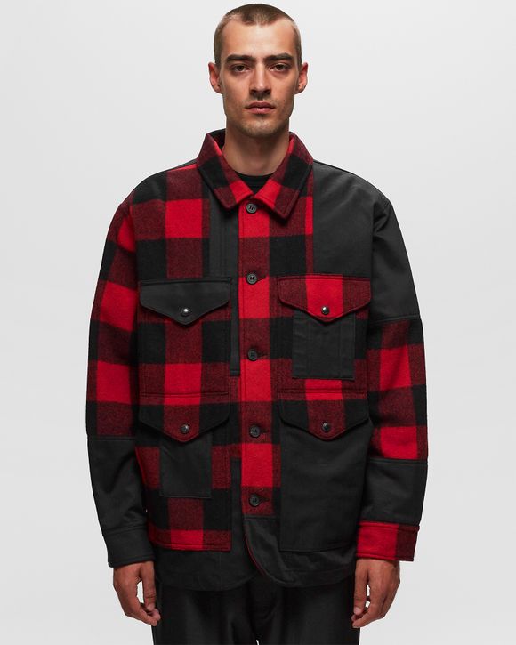 Comme des Garçons Homme Wool Jacket Black/Red - BLK/RED X BLACK