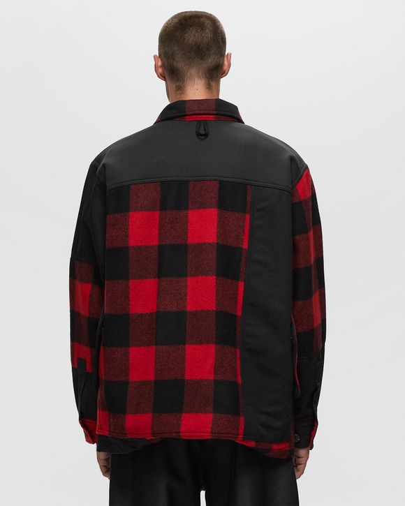 Comme des Garçons Homme Wool Jacket Black/Red - BLK/RED X BLACK