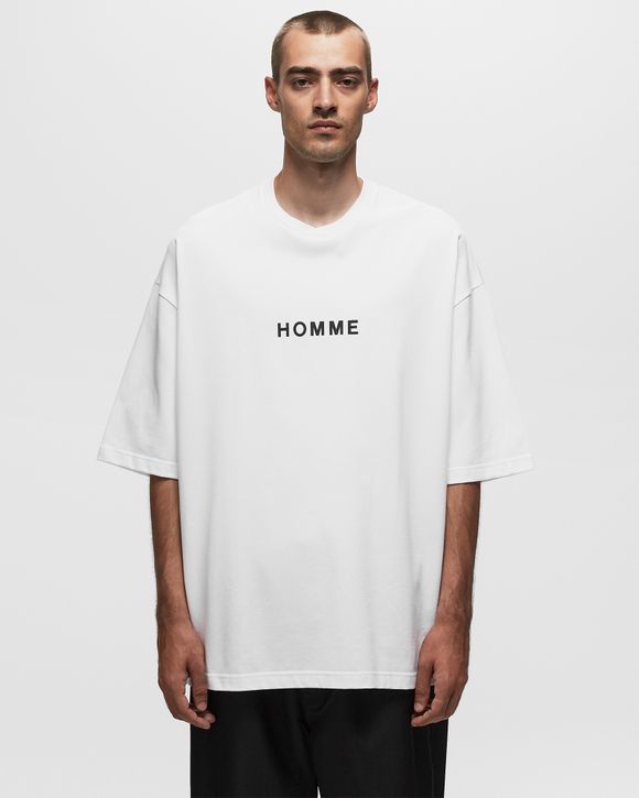 Comme des Gar ons Homme Logo T Shirt White WHITE X BLACK