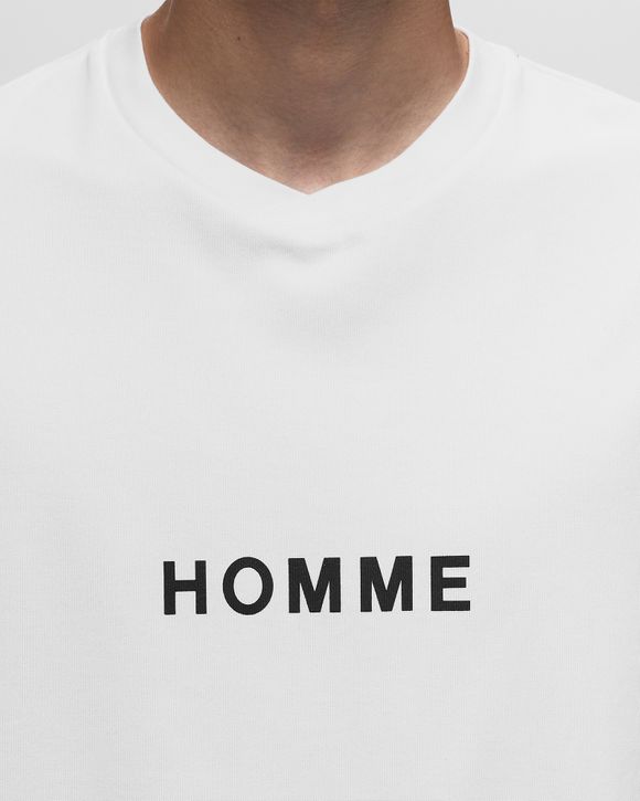 Comme des Garçons Homme Logo T-Shirt White - WHITE X BLACK