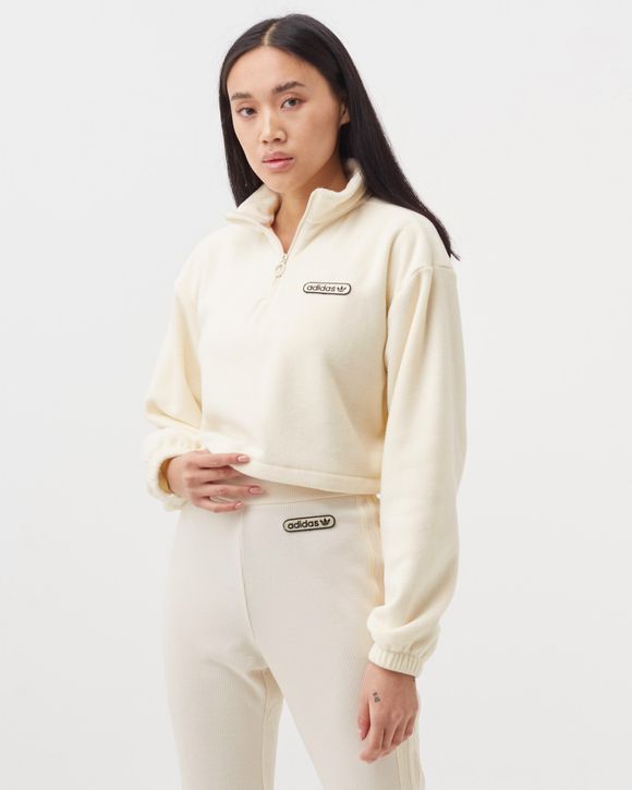 WMNS 1/4 ZIP CROPPED FLEECE 
