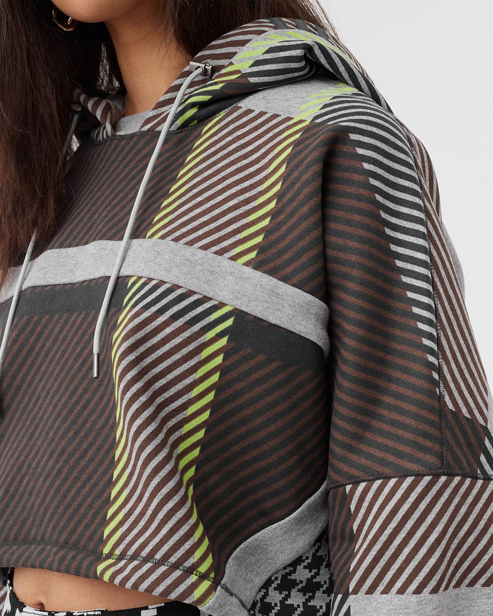 ADIDAS X IVY PARK ALLOVER PRINT CROPPED HOODIE