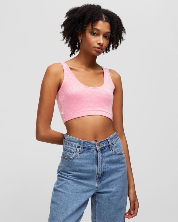 Adidas velvet hot sale crop top