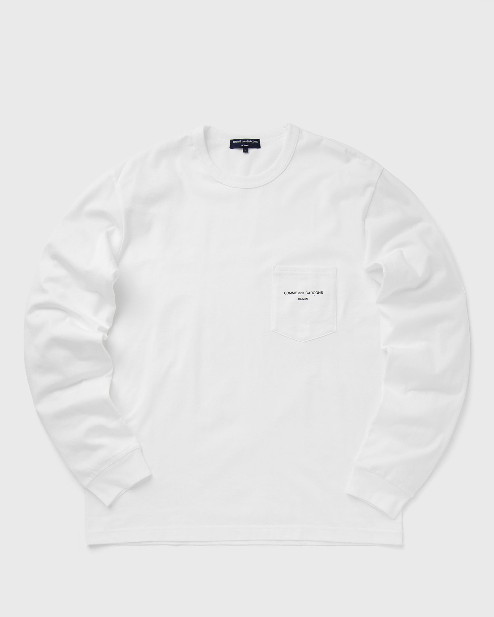 Comme des Garçons Homme - men's t-shirt men longsleeves white in größe:xl