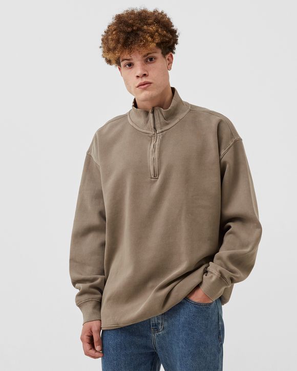 Quarter Zip Sweatshirt - Brown