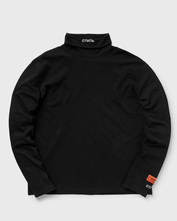 Heron Preston NF CTNMB LS ROLLNECK Black - BLACK/WHITE